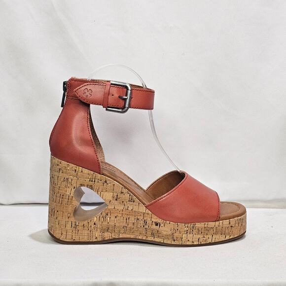 Lucky Brand Women's Himmy Platform Wedge Sandals Size 9 Eco Red NWT - Picture 2 of 6